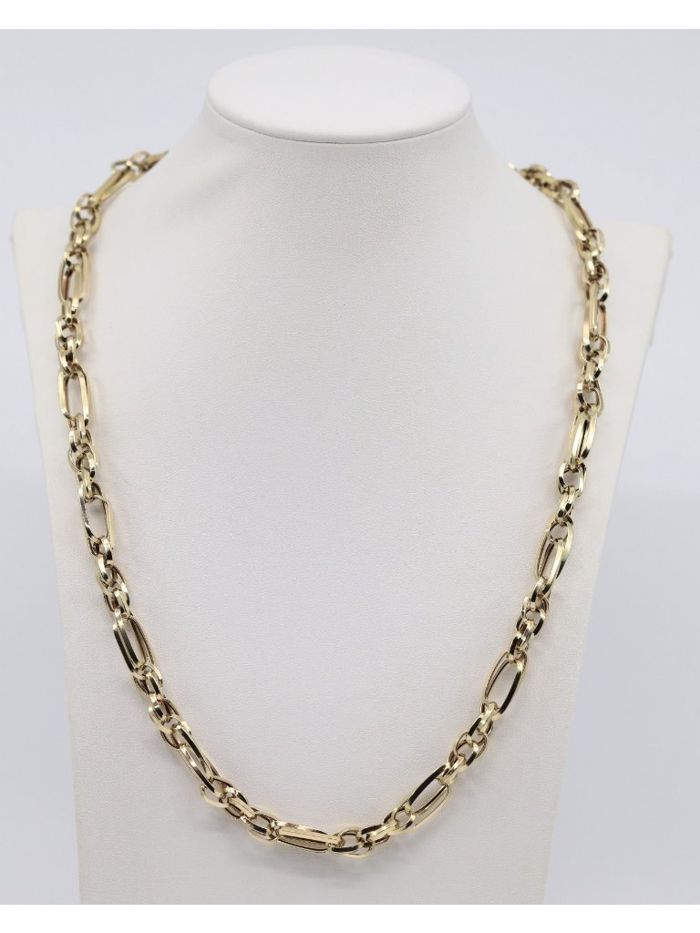 Unique 14k Solid Yellow Gold Custom Cable Anchor Link Chain Necklace  2275 L